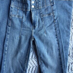 Free People Light Blue Flare Jeans